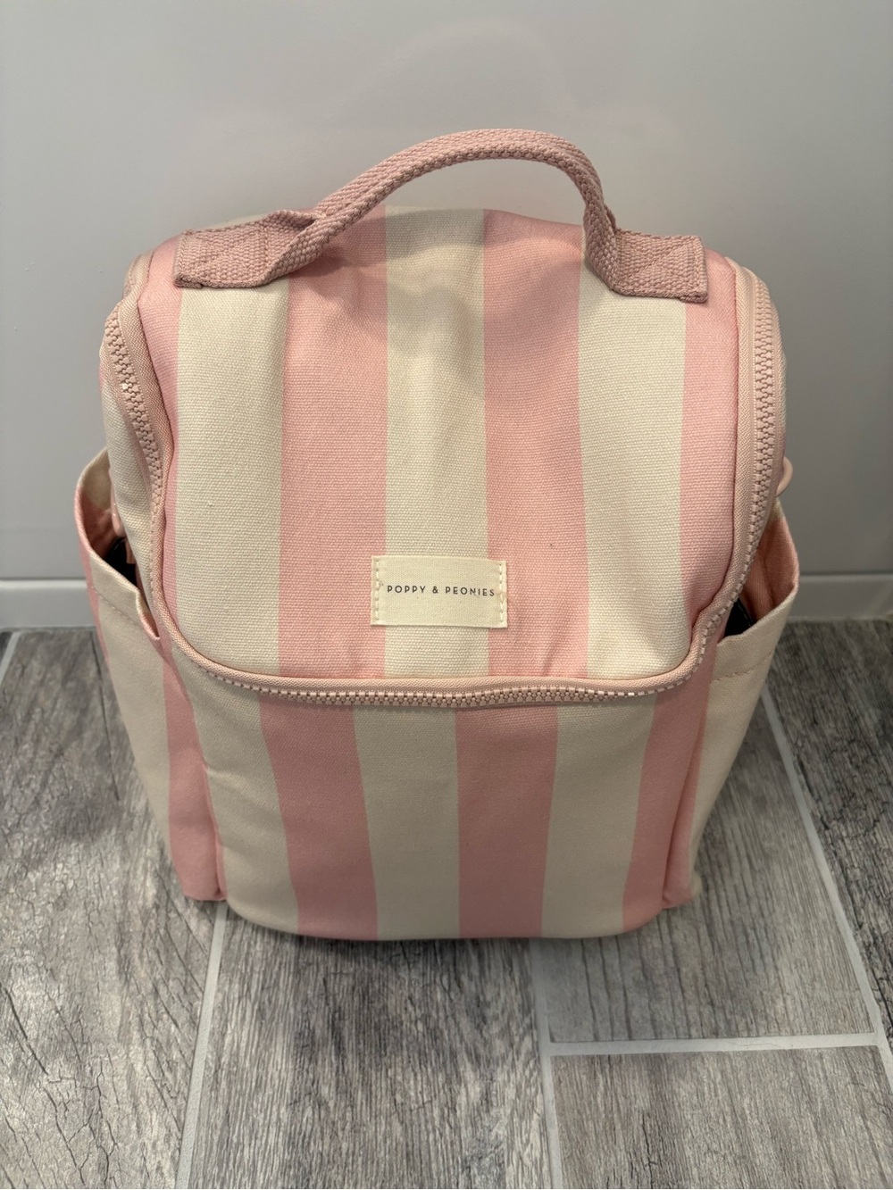 Poppy & Peonies Pink Stripe Women's Lunchbox